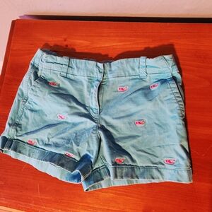 Vineyard Vines 12y Blue Kids Shorts with Embroidered Whales